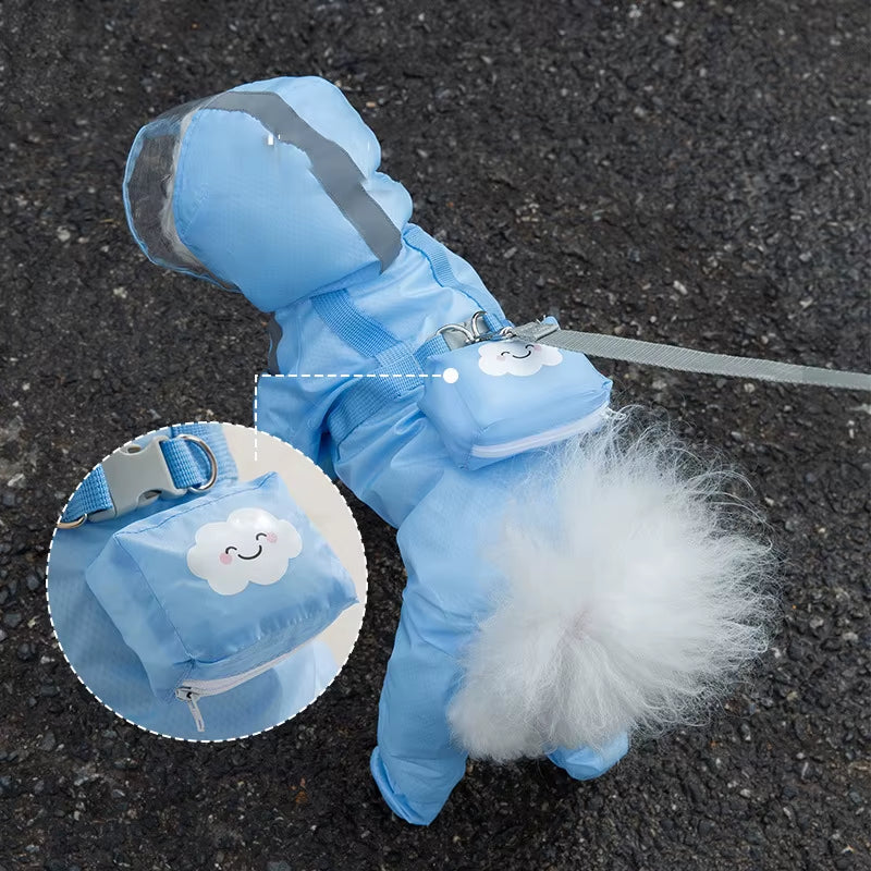 Full-Cover Pet Raincoat – All-Weather Waterproof Poncho for Dogs & Cats